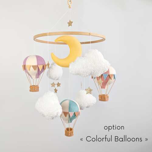 Balloons Baby Mobile for Girl