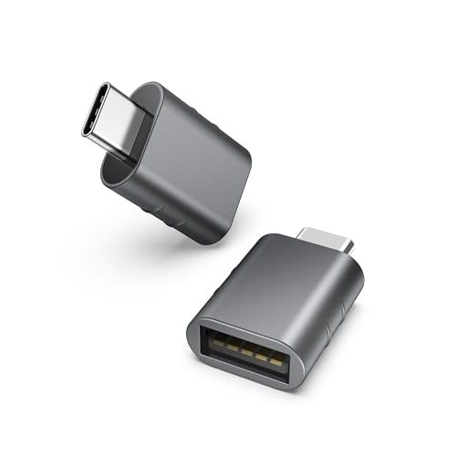 Syntech USB C to USB Adapter Pack of 2, USB 3.0 to Thunderbolt 5/4 Adapter | Compatible with MacBook Pro Air 2026, Surface, iPad, iPhone, Galaxy Notebook, XPS and More Type C Devices, Space Grey
