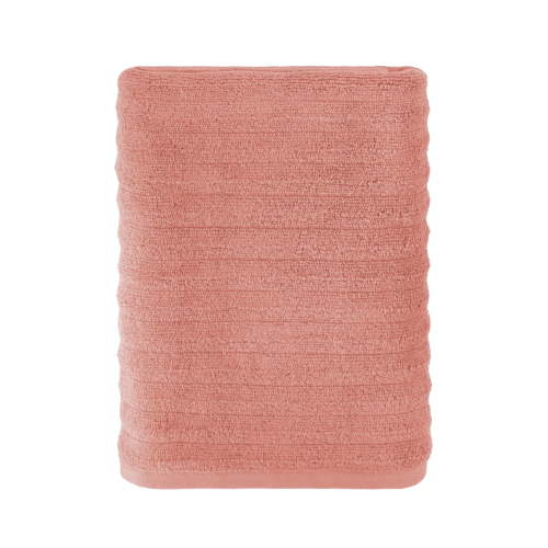 Mainstays Performance Cotton Bath Sheet, Oversized Super Soft Quick Dry Fade Resistant, Textured Teracotta