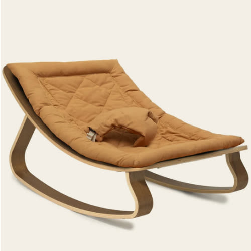 LEVO Baby Rocker – Walnut + Camel