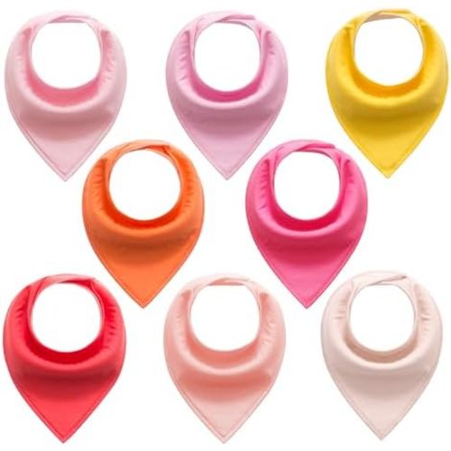 Little Tots Baby Bandana Drool Bibs for Boys, Girls, Baby Unisex Cotton Bibs 4/8/10 Pack Soft and Absorbent