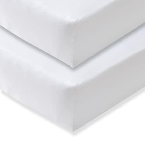 Burt's Bees Baby Essential Organic Cotton Fitted Crib Sheet, Breathable for Boy Girl Standard Crib & Toddler Mattresses