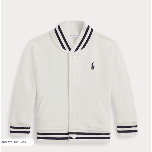 Polo Bear Fleece Baseball Jacket