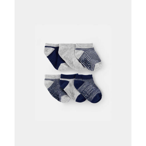Toddler Boy 6-Pack No Show Socks - Grey/Navy | Carter's