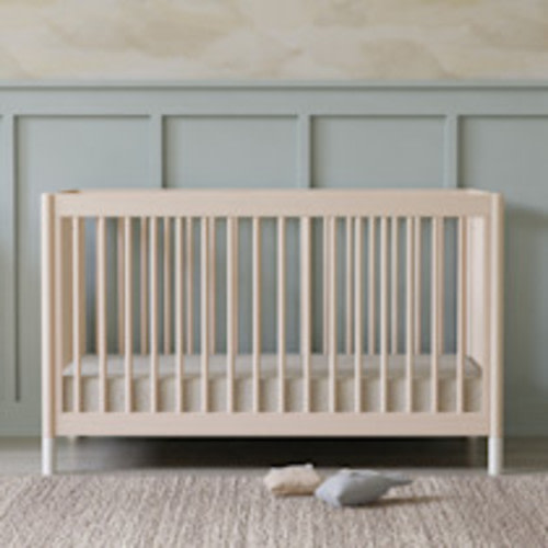 babyletto Gelato 4-in-1 Convertible Crib with Toddler Bed Conversion Kit - Washed Natural/White