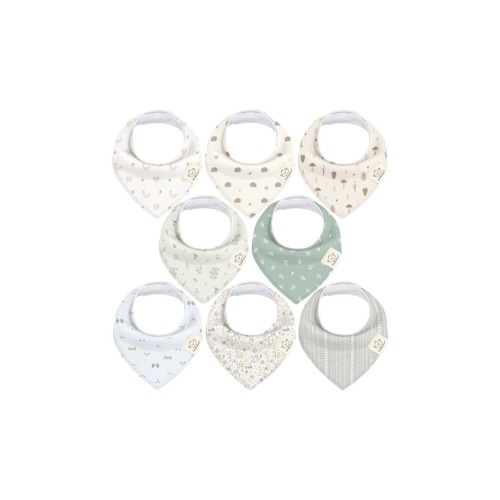 8-Pack Organic Bandana Bibs