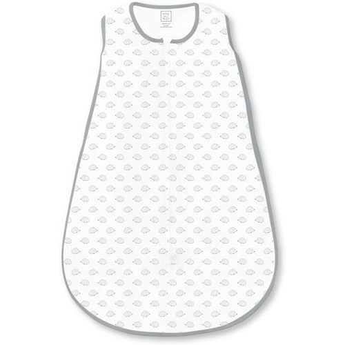 SwaddleDesigns Baby Sleep Sack 0-6 months, Cotton Knit Wearable Blanket with 2-way Zipper, Non-Weighted Sleeping Sack for Safer Sleep, Tiny Hedgehogs, Small