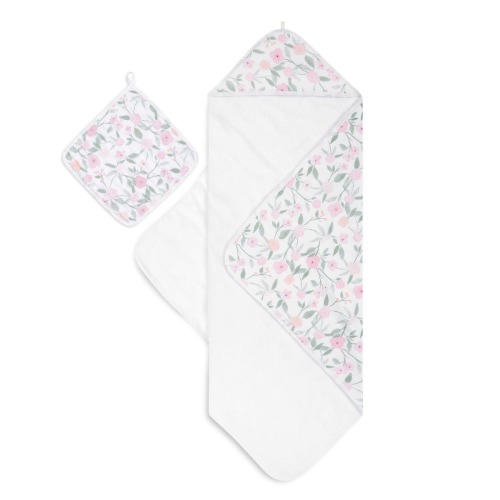 Ma Fleur Cotton Muslin Towel + Washcloth Set | aden + anais