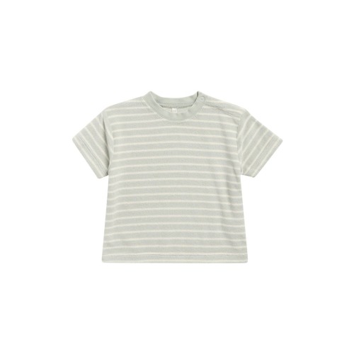 Seafoam Stripe Cotton Blend Terry T-Shirt