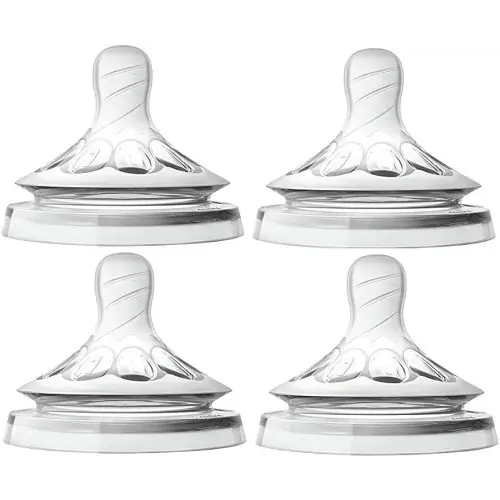 Philips Avent Natural Nipple Newborn Flow - 4 Count (Pack of 1 )