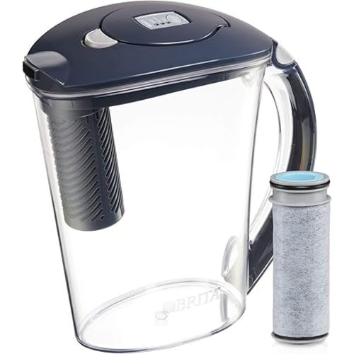 Brita Stream Rapids Water Filter Pitcher, Carbon Gray, Large 10 Cup, 1 Count
