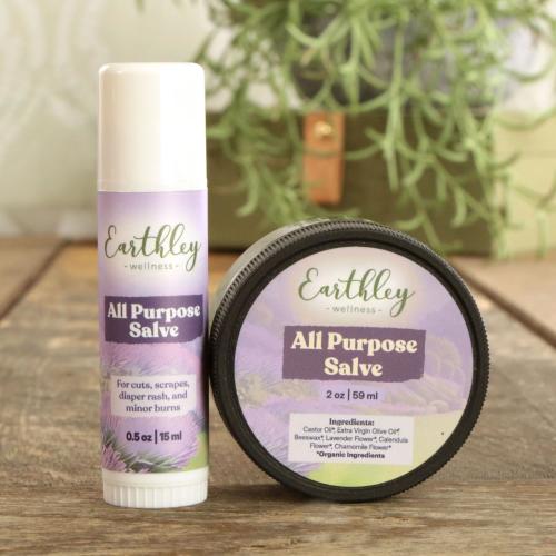 All Purpose Salve - For Minor Burns, Cuts, and Rashes | Natural Wellness | Earthley | Earthley Wellness