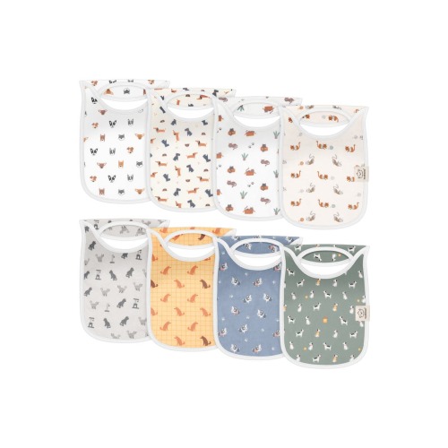 8-Pack Hallo Drool Bibs