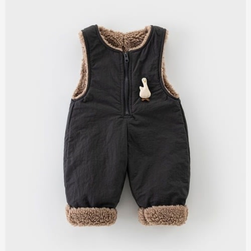 Baby & Toddler 3D Goose-Print Fleece Overalls