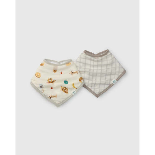 Bandana Baby Bib 2-Pack - French Breakfast