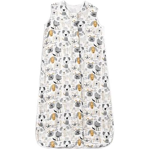 TADO MUSLIN Toddler Sleep Sack 2-4T, 0.5 TOG Lightweight Wearable Blanket, 100% Organic Cotton Muslin, Sleeveless, 2-Way YKK Zipper, OEKO-TEX Certified, Pup