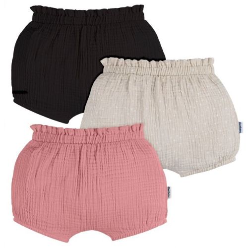 Gerber Baby Girls' 3-Pack Gauze Bubble Shorts