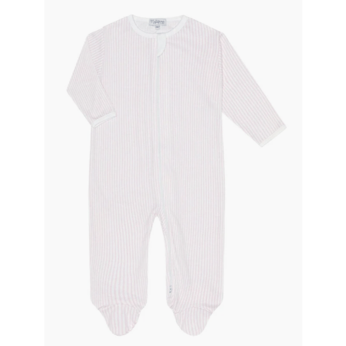 Nellapima Pink Classic Stripes Zipper Footie