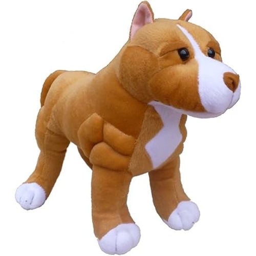 Adore 13" Standing Boss The Pit Bull Dog Plush Stuffed Animal Toy