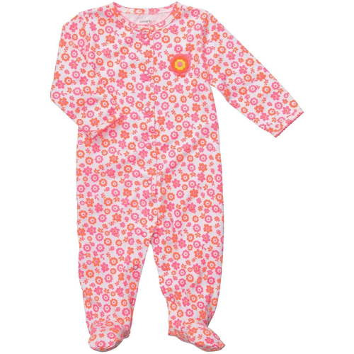 Carters Floral Snap Up Sleep & Play PINK 3 Mo