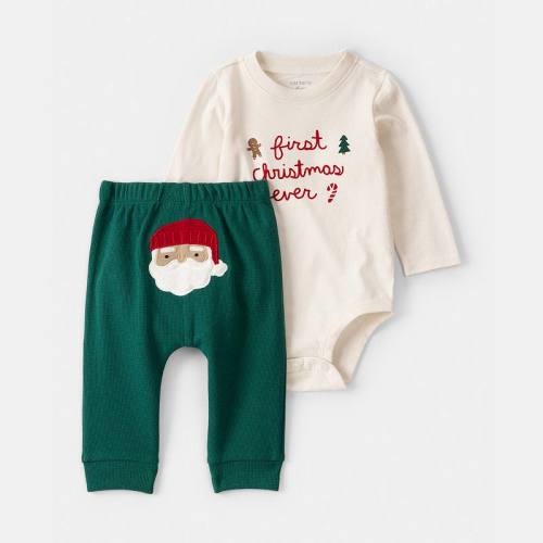 Baby Carter's 2-Piece "First Christmas Ever" Long-Sleeve Bodysuit & Pant Set