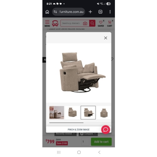 Cuddle Dove Swivel Recliner Armchair | Armchairs