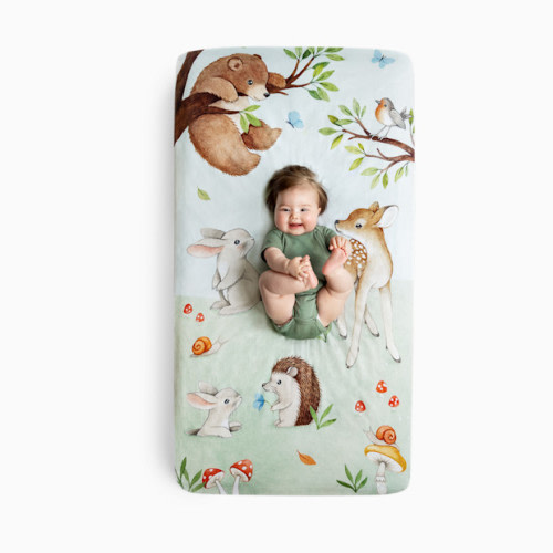 Rookie Humans Cotton Sateen Crib Sheet - Enchanted Forest