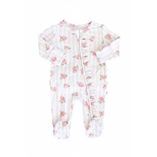 Rosy & Cozy Ruffle Zipper Footie