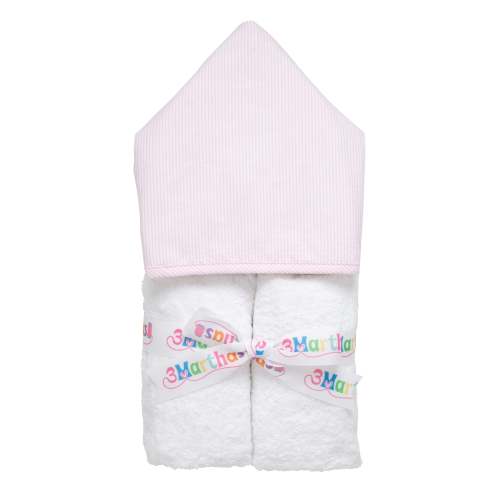 Seersucker Stripe Everykid Towel, Pink