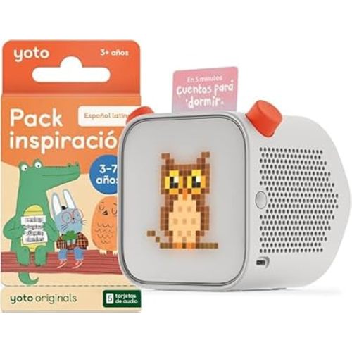 YOTO Player (3rd Gen.) Kids Audio Player + Spanish Stories Bundle, Ages 3+