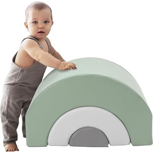 SoftScape Playtime Nested Rainbow Arches Jr. Compact Soft Foam Active Playset for Toddlers and Babies; Hands-On Learning, Sensory Play and Motor Skills Development Daycare & Home Use, 3-Piece