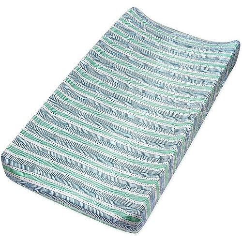 HonestBaby Organic Cotton Changing Pad Cover, Dots & Dashes, One Size