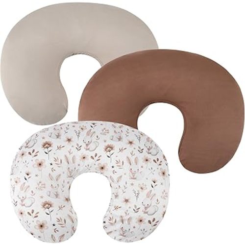 Nursing Pillow Cover Set 3 Pack Slipcovers Ultra-Soft Stretchy