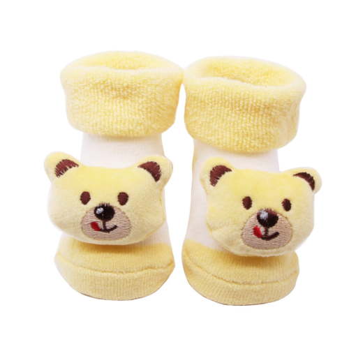 PINQI Clearance Baby Non-Slip Animal Socks Cute Plush Rattle Socks for Anti-Slip Floor Socks with Animal Design for Early Warm and Cozy Toddler Socks with Bells Ideal for Babies Learning to Walk
