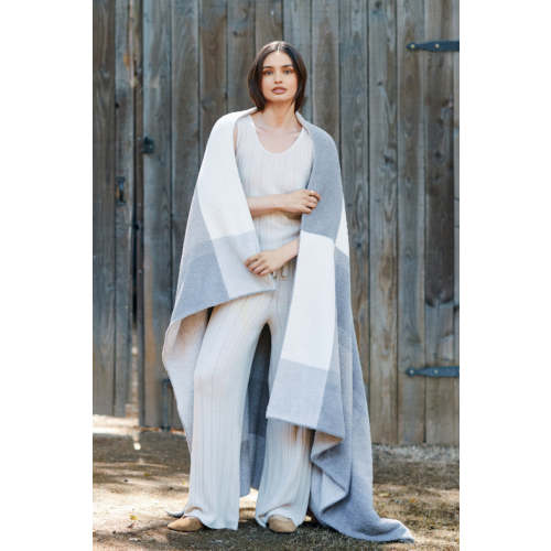 CozyChic® Costa Block Stroller Blanket | Barefoot Dreams®