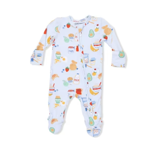 Breakfast Food 2 Way Zipper Footie