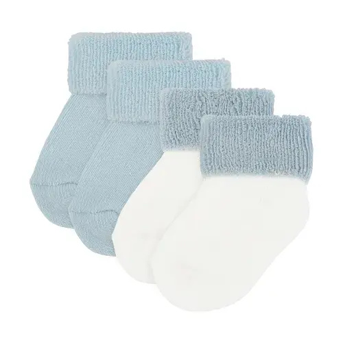 4Baby 2 Pack Socks Blue | Baby Bunting AU