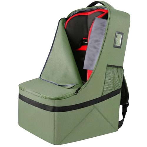 YOREPEK Padded Carseat Travel Bag, Car Seat Travel Cover Backpack with Shoulder Straps, Gate Check Car Seat Bag, Baby Airplane Travel Essentials