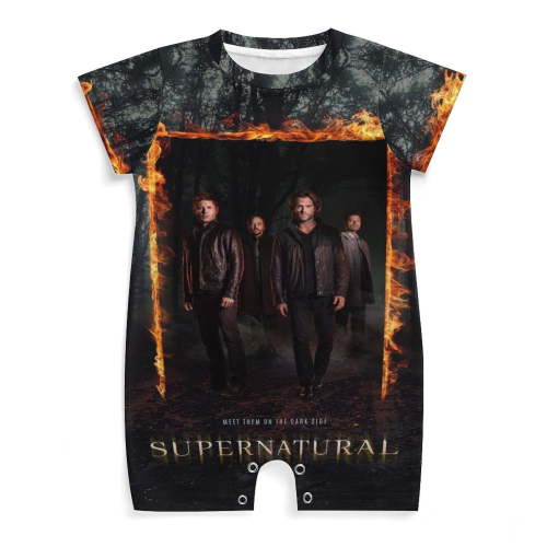 Supernatural Newborn Baby Outfit Short Sleeve Romper Bodysuit Jumpsuit Summer Clothes