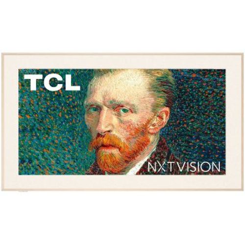 TCL 55" Class NXTVISION 4K QLED Smart Frame with Google TV and Flush Wall Mount - White 55A300W