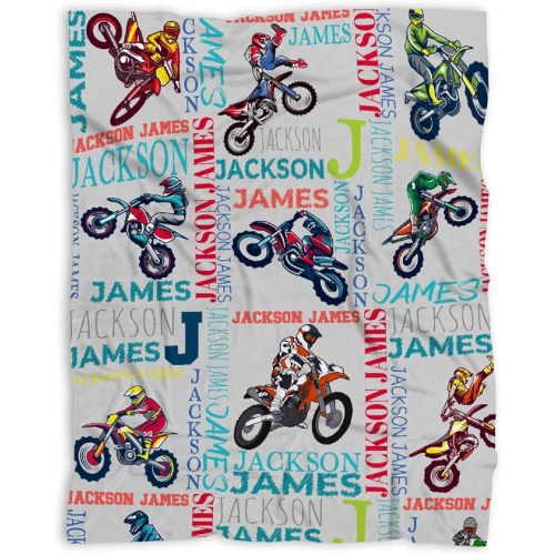 Dirt Bike Blanket Gift for Boys Kids Motorcycle Blanket Stuff