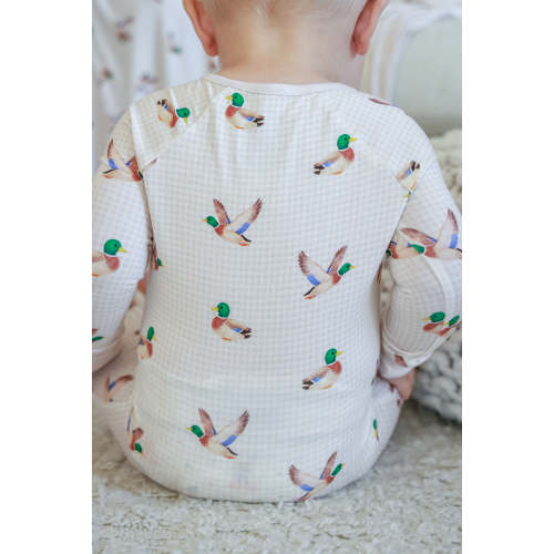 Convertible Zip Romper in Little Mallard | Caden Lane