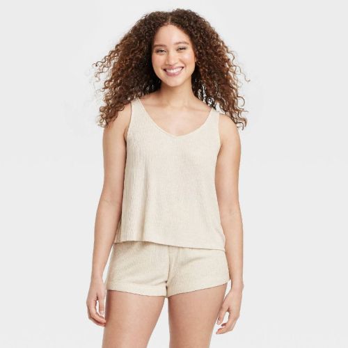 Women's Cozy Ribbed Pajama Tank Top - Auden™