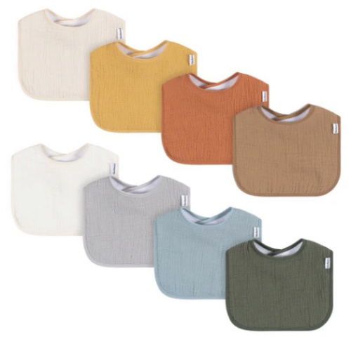 8-Pack Baby Neutral Warm Shades Muslin Drooling Bibs – Gerber Childrenswear