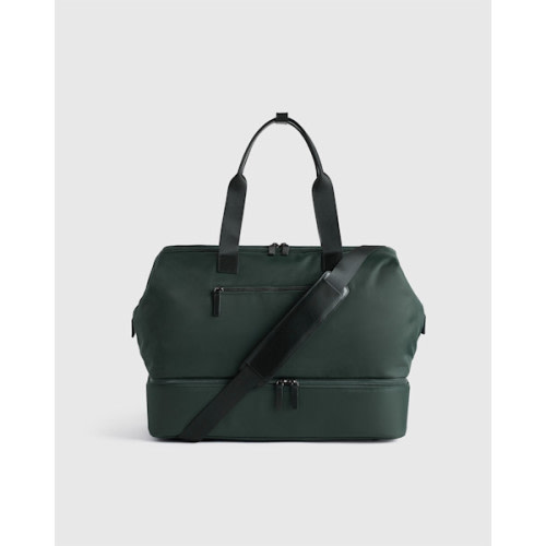 Voyage Nylon Dual Compartment Weekender in Dark Green