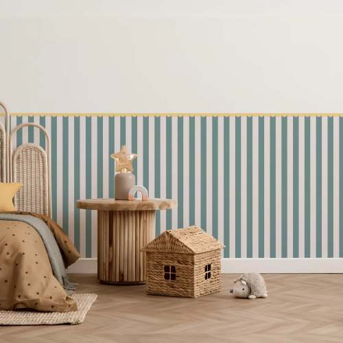 Striped Scalloped Border Panels
