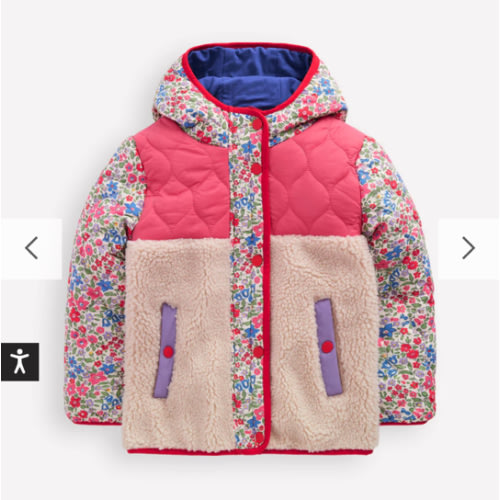 Janie Borg Mix Jacket-Rose Pink Flowerbed | Boden USA