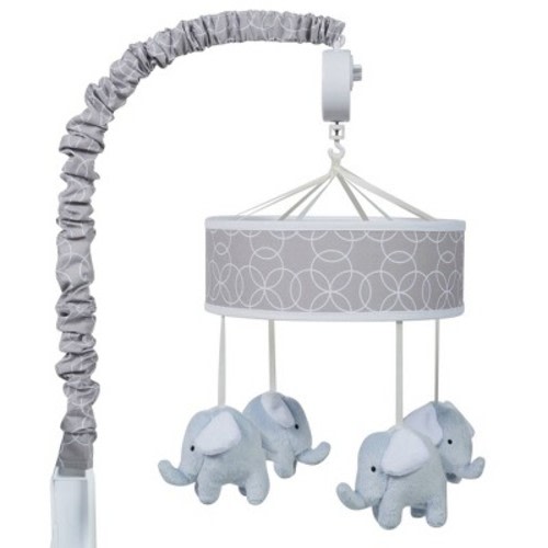 Trend Lab Gray Circles with Elephants Crib Mobile