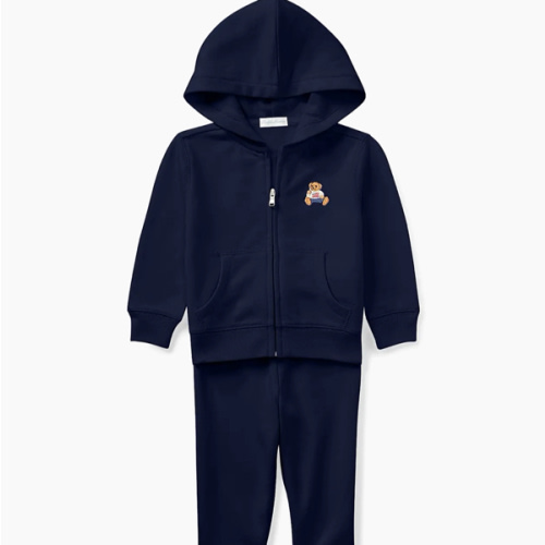Polo Ralph Lauren Baby Boy's 2-Piece Atlantic Terry Zip-Up Hooded Sweater & Joggers Set | Saks Fifth Avenue