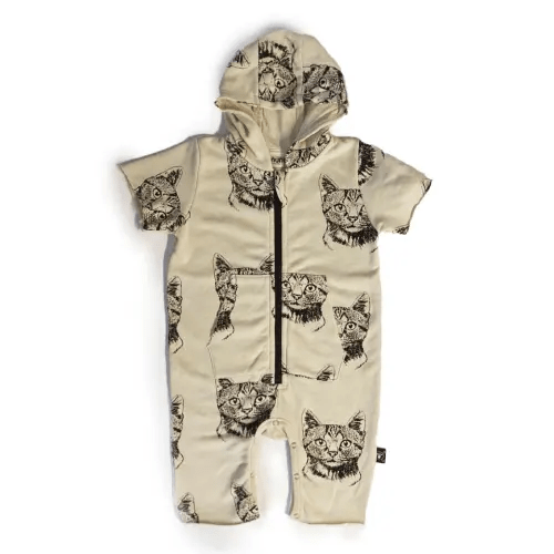 cool cat hooded overall